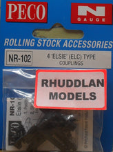 Load image into Gallery viewer, PECO NR-102 N GAUGE 4 ELESE (ELC) TYPE COUPLINGS - (PRICE INCLUDES DELIVERY)