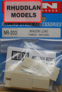 PECO NR-203 N GAUGE WAGON LOAD TIMBER-NATURAL - (PRICE INCLUDES DELIVERY)