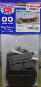 PARKSIDE MODELS PC35 OO/1:76 'CONFLAT S' CONTAINER WAGON WITH DX OPEN CONTAINER - (PRICE INCLUDES DELIVERY)