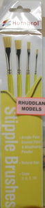 HUMBROL SIZE  3, 5, 7, 10 STIPPLE BRUSHES - (PRICE INCLUDES DELIVERY)