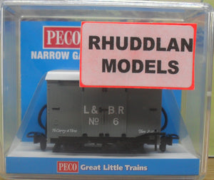 PECO GREAT LITTLE TRAINS GR-220D NARROW GAUGE BOX VAN L&B LIVERY - (PRICE INCLUDES DELIVERY)