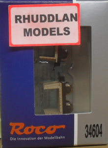 ROCO 34604 OO-9 COAL MINE WAGONS (2) - (PRICE INCLUDES DELIVERY)