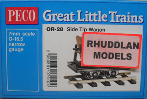 PECO GREAT LITTLE TRAINS OR-28 OO-9 SIDE TIP WAGON KIT - (PRICE INCLUDES DELIVERY)