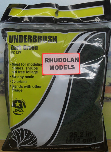 WOODLAND SCENICS UNDERBRUSH FC137 DARK GREEN - (PRICE INCLUDES DELIVERY)