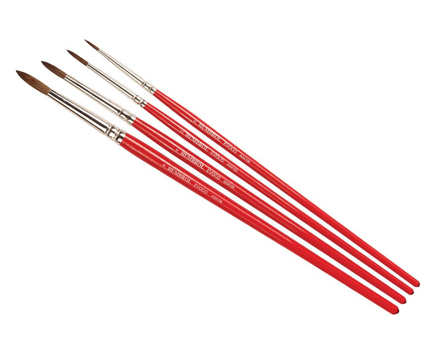 HUMBROL SIZE  0, 2, 4, 6 EVOCO BRUSHES - (PRICE INCLUDES DELIVERY)