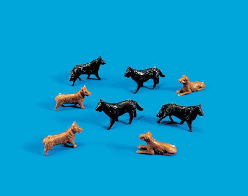 MODEL SCENE ACCESSORIES NO.5102 OO/1:76 DOGS - (PRICE INCLUDES DELIVERY)