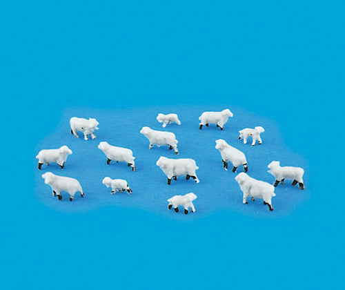 MODEL SCENE ACCESSORIES NO.5177 N GAUGE SHEEP & LAMB (14)  - (PRICE INCLUDES DELIVERY)