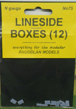 Load image into Gallery viewer, New No.75 N GAUGE LINESIDE BOXES (12) unpainted.