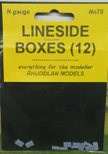 New No.75 N GAUGE LINESIDE BOXES (12) unpainted.