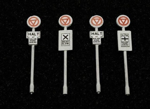 DAPOL C050 OO/1:76 ROAD SIGNS X4 - (PRICE INCLUDES DELIVERY)