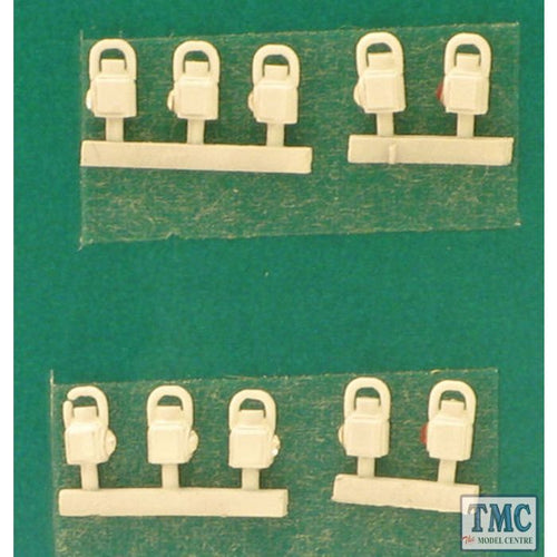 SPRINGSIDE MODELS SPDA4 OO/1.76 LMS WHITE HEAD AND TAIL LAMPS (5) - (PRICE INCLUDES DELIVERY)